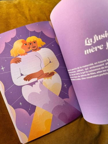 Affiche pour l'événement HÉRITAGES à Nantes, illustrée avec des portraits colorés de personnes diverses, entourés de fleurs, annonçant des discussions, DJ sets, open mic et ateliers pour enfants.