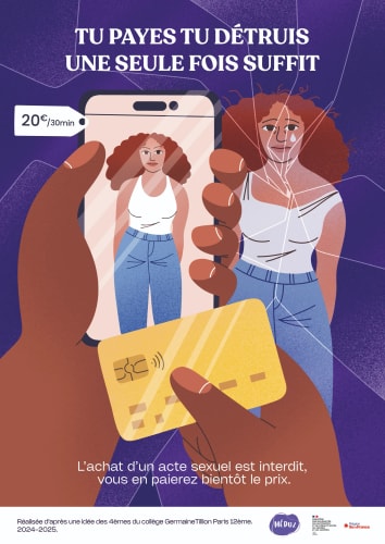 Affiche pour l'événement HÉRITAGES à Nantes, illustrée avec des portraits colorés de personnes diverses, entourés de fleurs, annonçant des discussions, DJ sets, open mic et ateliers pour enfants.