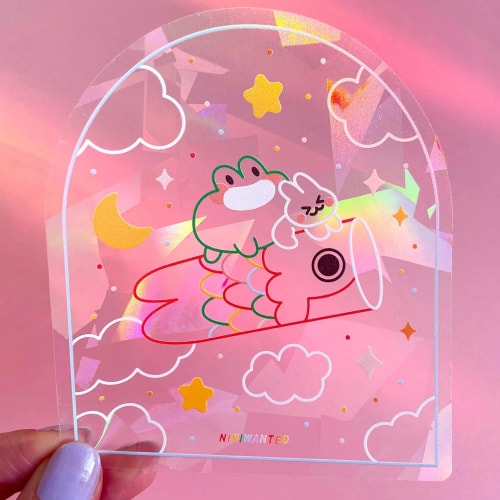 Suncatcher sticker - Flying koinobori