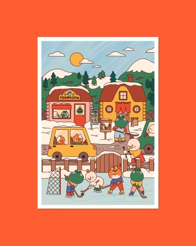 Affiche - Mountain Village