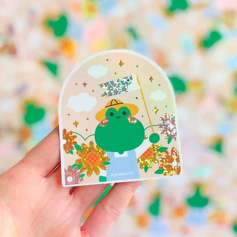 Sticker - Frog koinobori