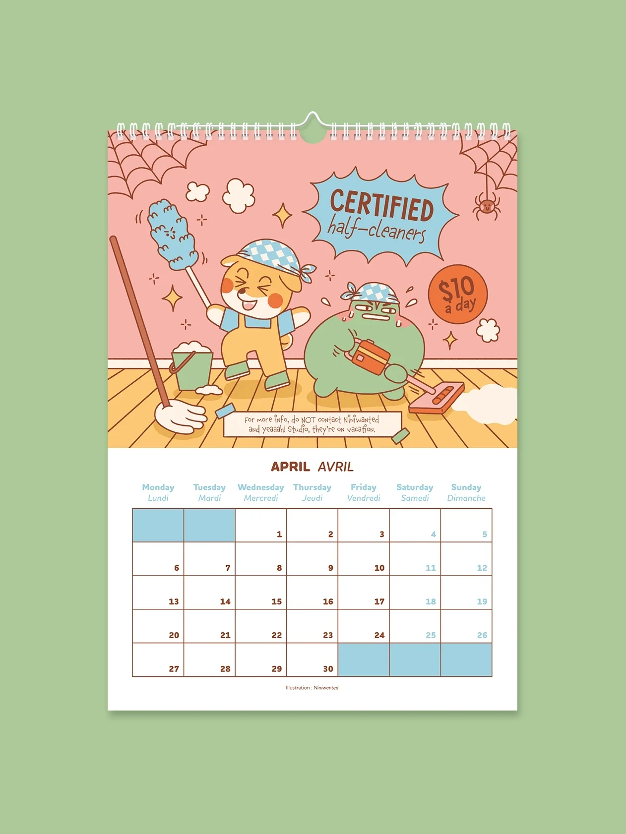 Calendrier 2026 - One year with Mimi & Bobby