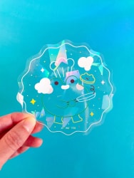 Suncatcher sticker - Panqueque de rana