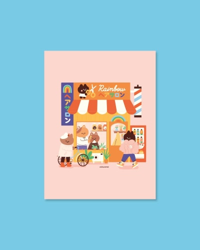 Affiche - Rainbow Hair Salon