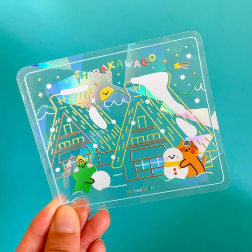 Suncatcher sticker - Shirakawago