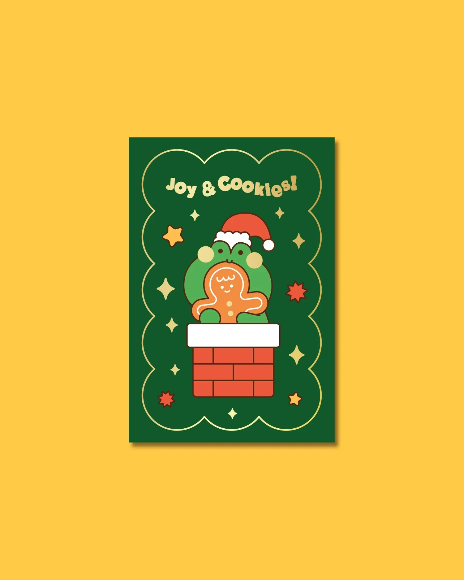 Foil postcard - Joy & cookies