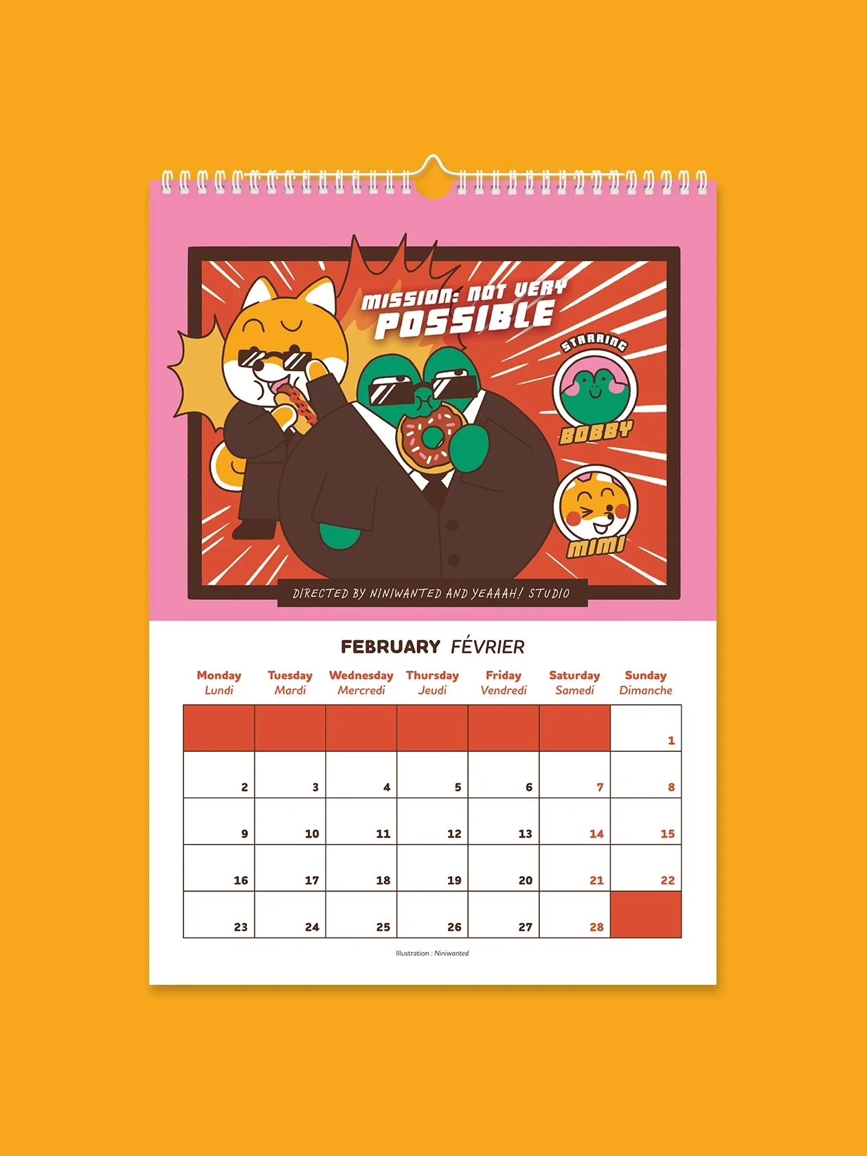 Calendrier 2026 - One year with Mimi & Bobby