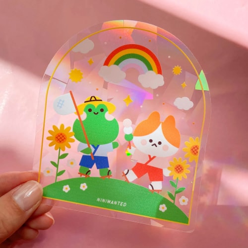 Suncatcher sticker - Let's go to Lake Biwa