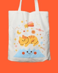 Bolsa tote - Gato en el Monte Fuji