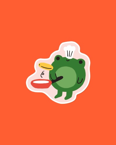 Sticker - Frog pancake