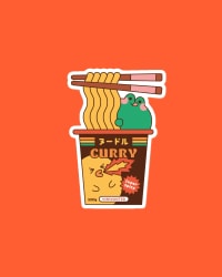Sticker - Fideos al curry