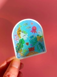 Sticker imperfecto - Ocean glow