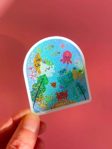 Sticker imperfecto - Ocean glow