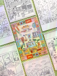 Coloring book - Happy days