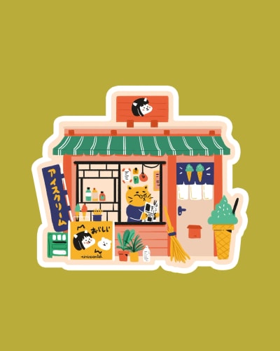 Sticker - Ice cream shop