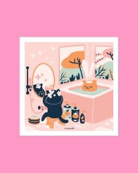 Affiche imparfaite - Japanese bathroom