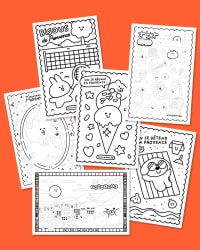 Postales para colorear - Pack de 6