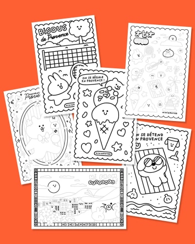 Coloring postcards - Pack of 6