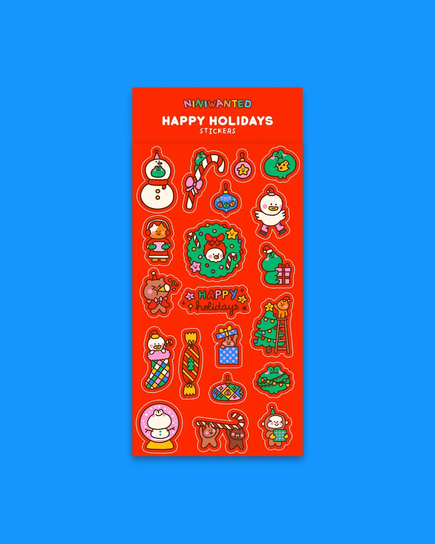 Planche de stickers - Happy Holidays