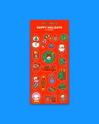 Planche de stickers - Happy Holidays