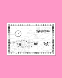 Cartes postales à colorier - Lot de 6