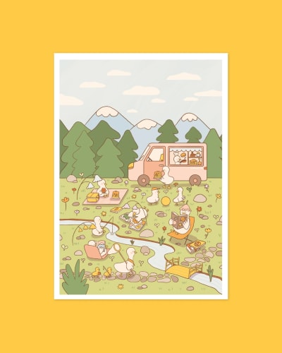 Affiche - Summer day with friends