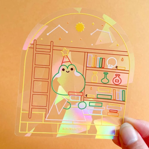 Suncatcher sticker - Wizard's library
