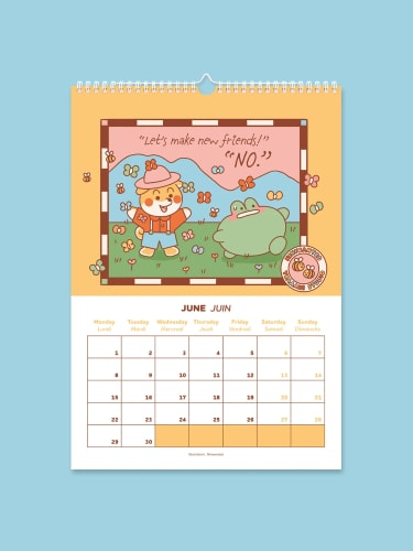 Calendrier 2026 - One year with Mimi & Bobby