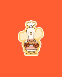 Pegatina - Pato chef