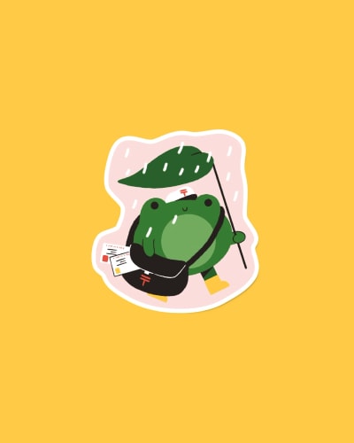 Sticker - Frog postman