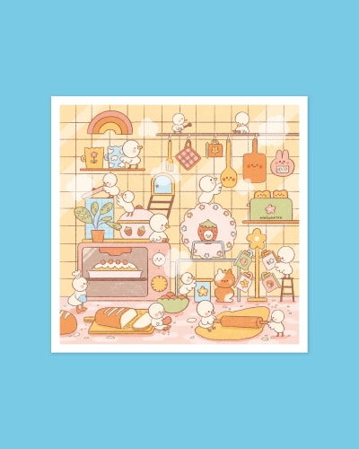 Affiche - Busy day in the kitchen