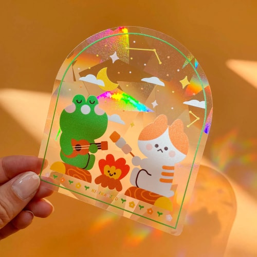 Suncatcher sticker - Happy campers