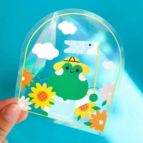 Suncatcher sticker - Frog koinobori