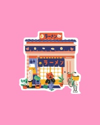 Pegatina - Tienda de ramen