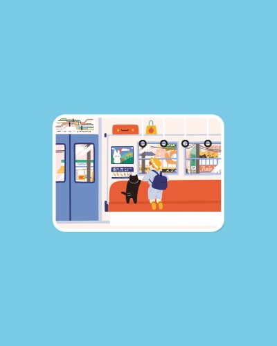 Sticker - Travel by train