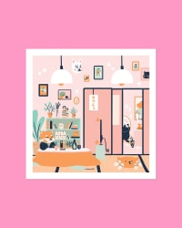 Affiche imparfaite - Japanese livingroom