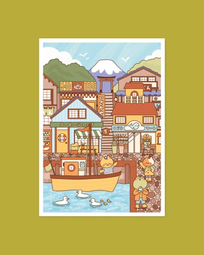 Affiche - Fishermen town