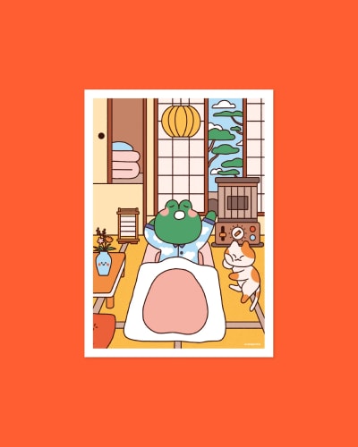 Affiche tombée sur la tête de Nini - Bobby in bed