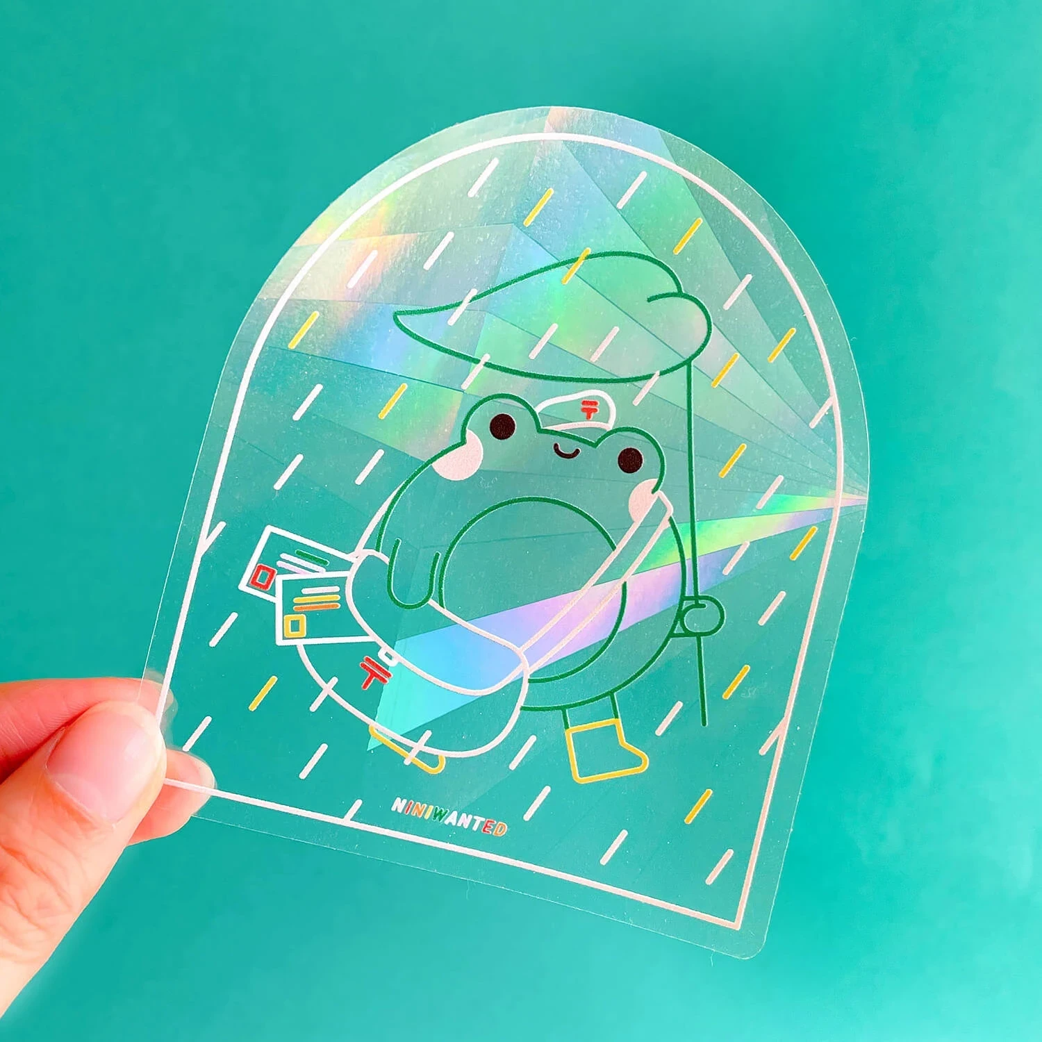 Suncatcher sticker - Frog postman