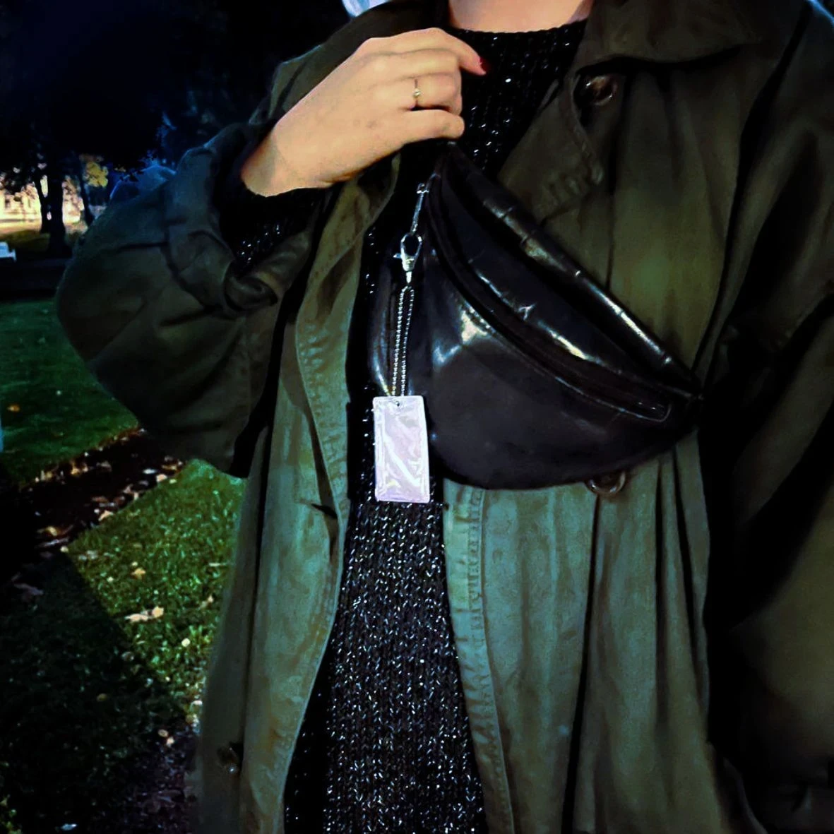 Réflecteur rectangle avec chaîne en métal