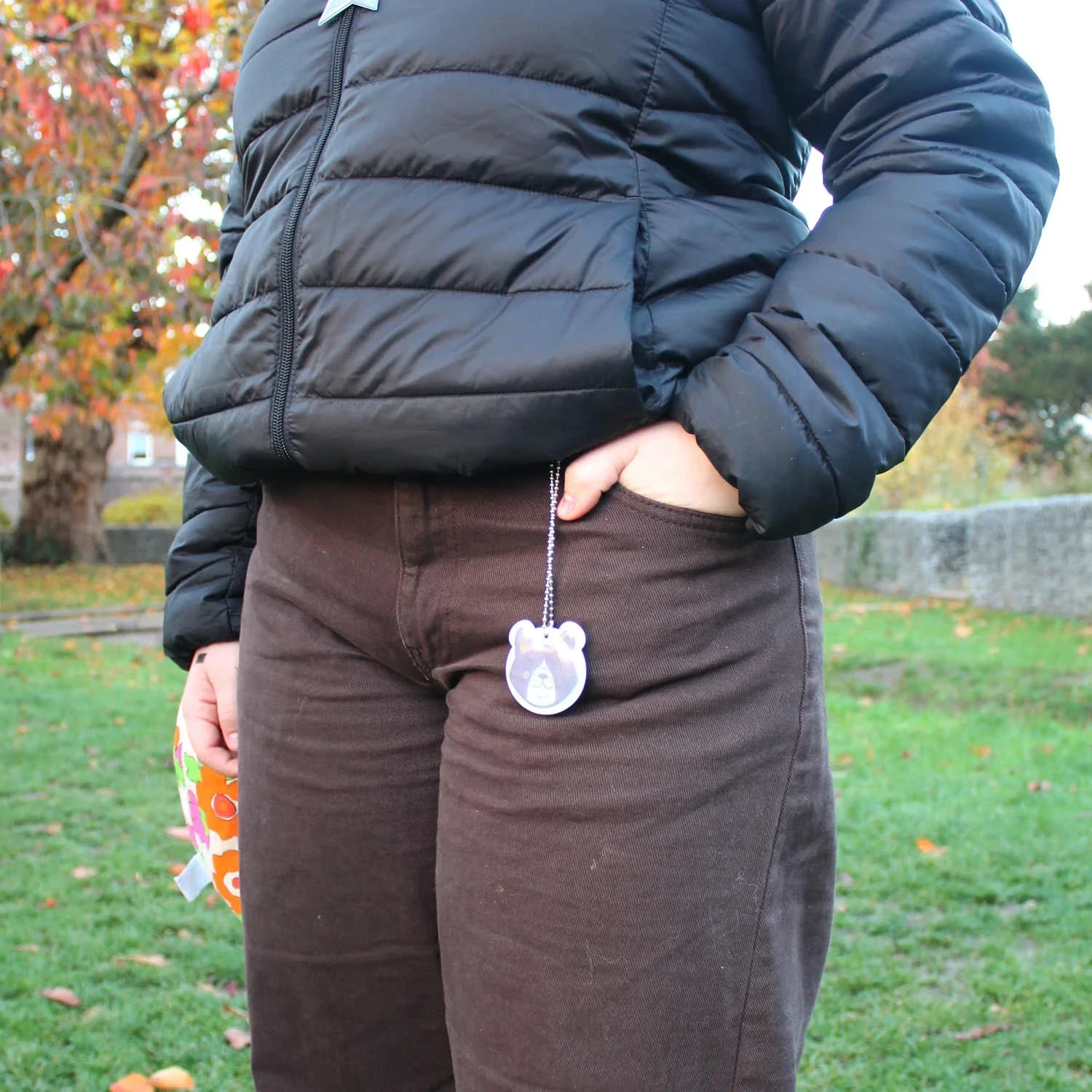 Réflecteur pour chat avec chaîne en métal