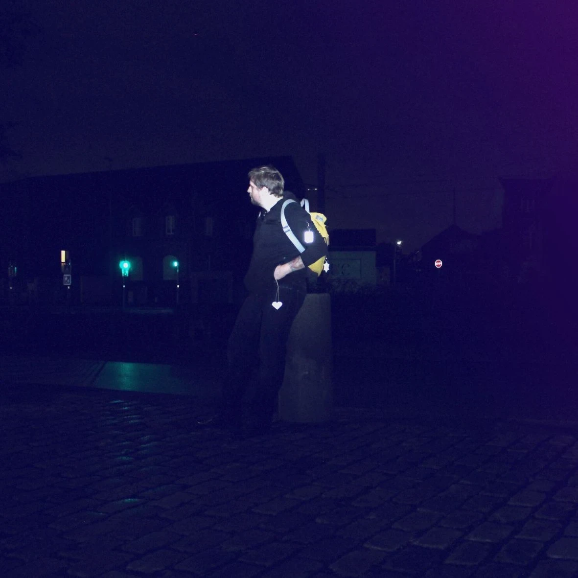 Réflecteur rectangle avec chaîne en métal