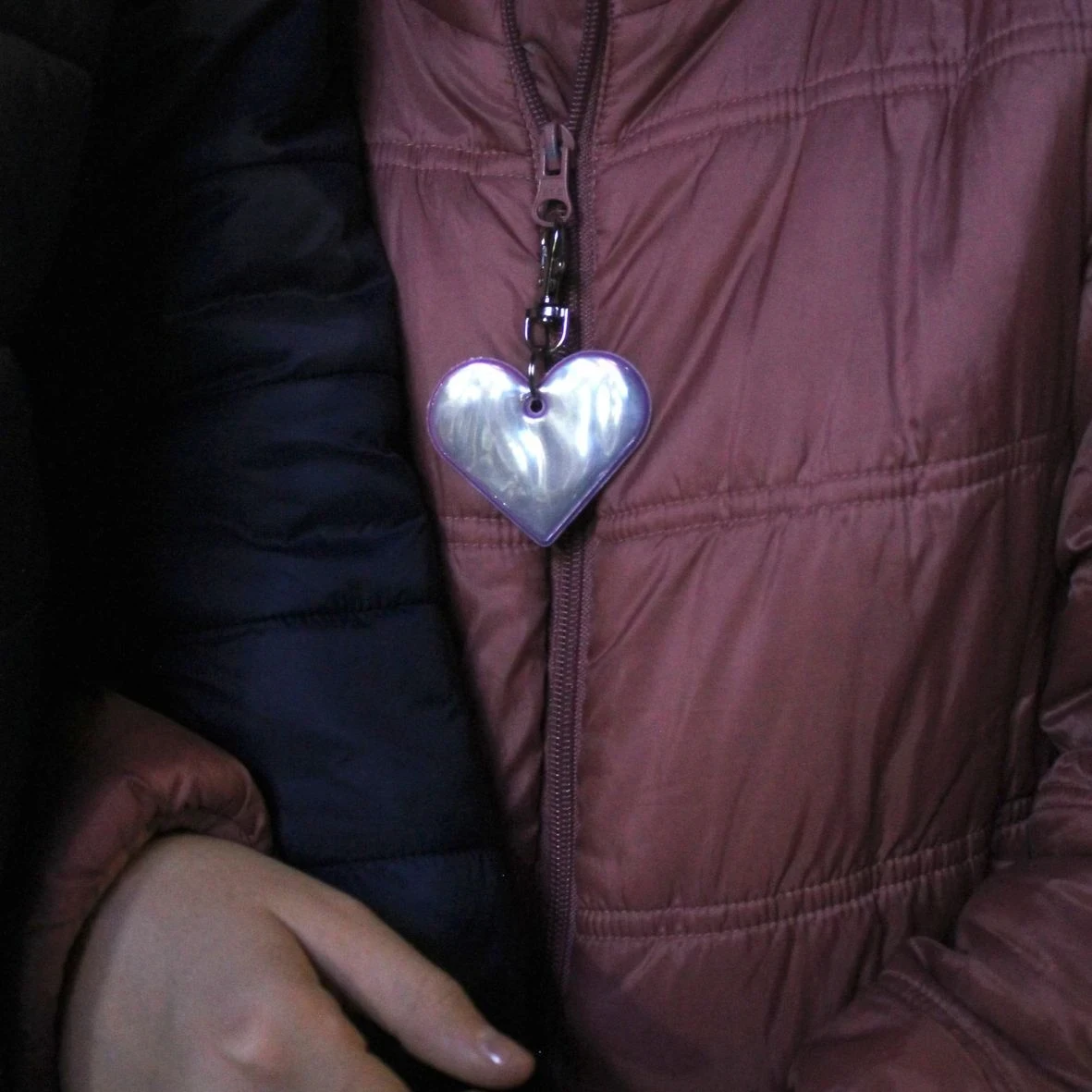 Réflecteur coeur avec ficelle