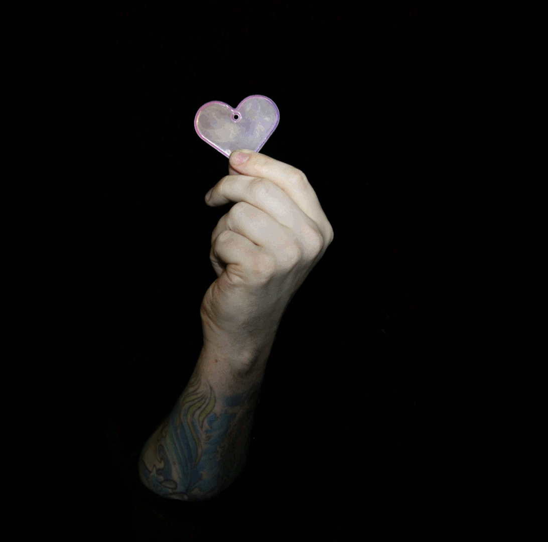 Réflecteur coeur avec ficelle