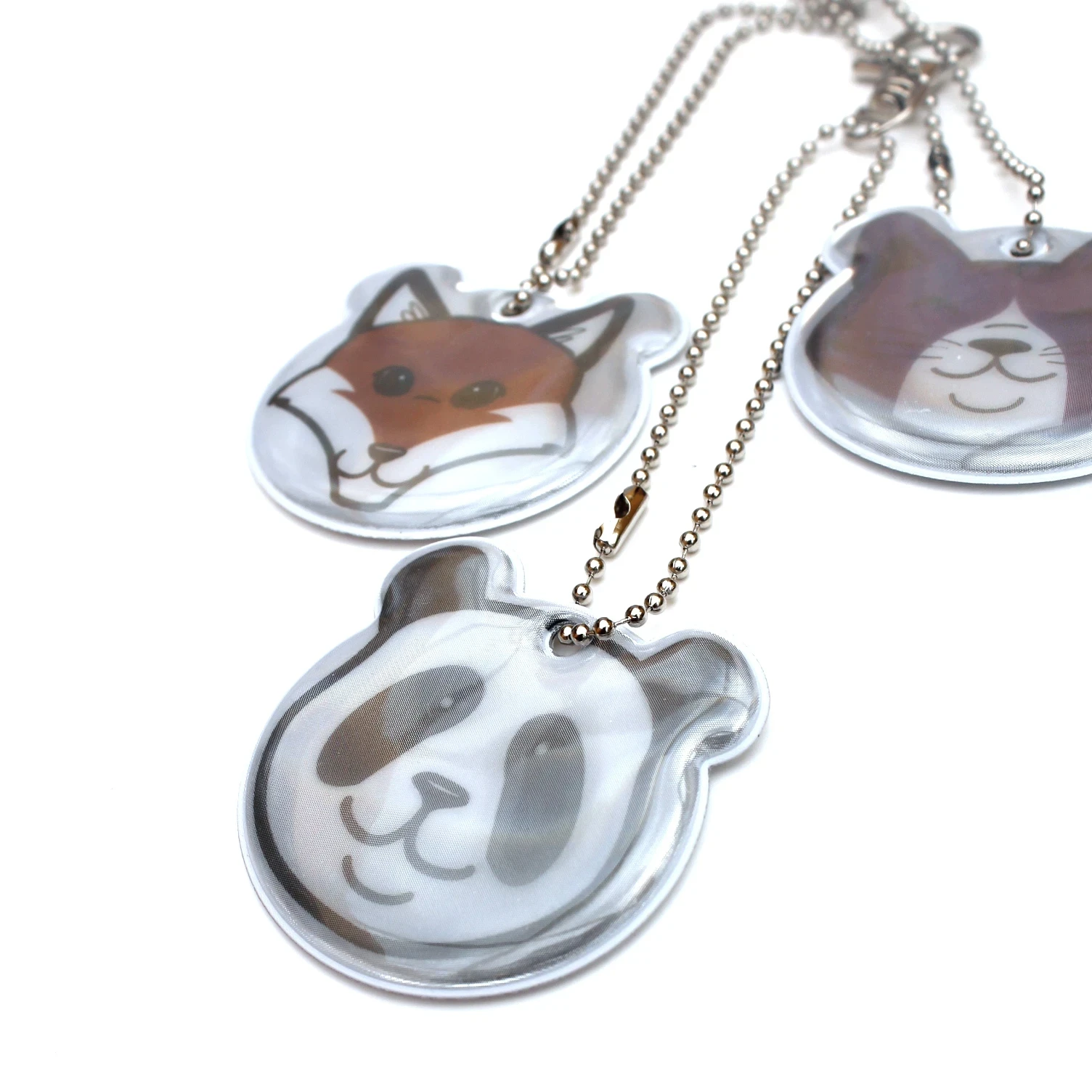 Joli réflecteur panda avec une chaîne en métal