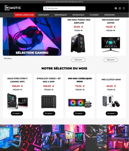 WIMOTIC - Site e-commerce