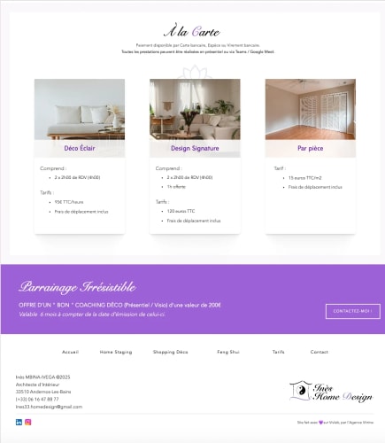 INÈS HOME DESIGN - Site Vitrine