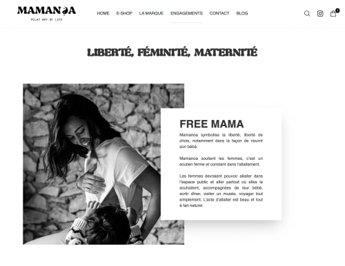 MAMANOA - Site e-commerce
