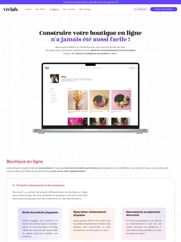 VIVLAB - Site vitrine