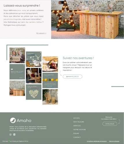 AMAHO - Site e-Commerce